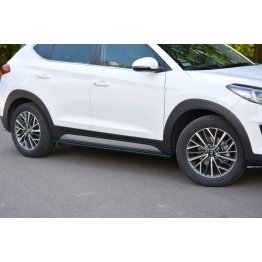 Накладки сплиттеры на пороги на Hyundai Tucson III